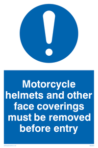 MU603: Face covering helmets removed