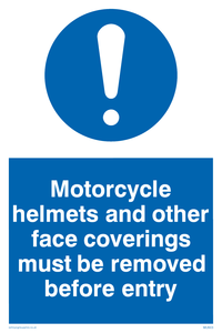 MU603: Face covering helmets removed