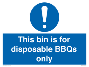 MV10007: This bin is for disposable BBQs only