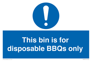 MV10007: This bin is for disposable BBQs only