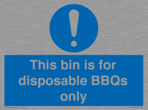 MV10007: This bin is for disposable BBQs only