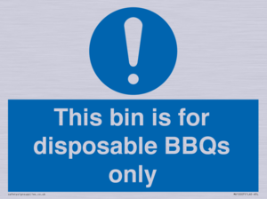 MV10007: This bin is for disposable BBQs only