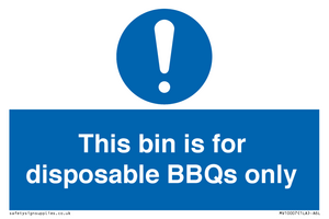 MV10007: This bin is for disposable BBQs only