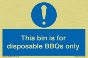 MV10007: This bin is for disposable BBQs only