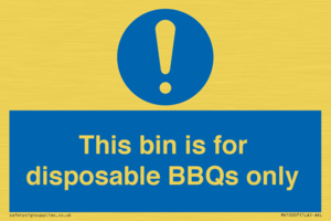 MV10007: This bin is for disposable BBQs only