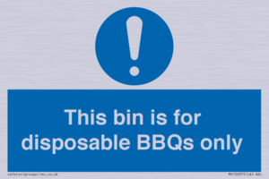 MV10007: This bin is for disposable BBQs only