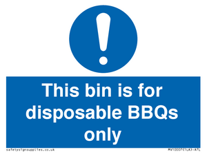 MV10007: This bin is for disposable BBQs only