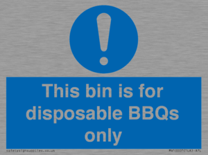MV10007: This bin is for disposable BBQs only