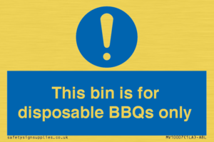 MV10007: This bin is for disposable BBQs only