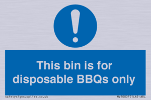 MV10007: This bin is for disposable BBQs only