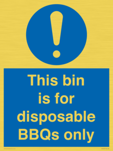 MV10007: This bin is for disposable BBQs only