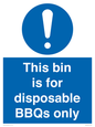 MV10007: This bin is for disposable BBQs only