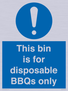 MV10007: This bin is for disposable BBQs only