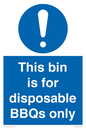 MV10007: This bin is for disposable BBQs only