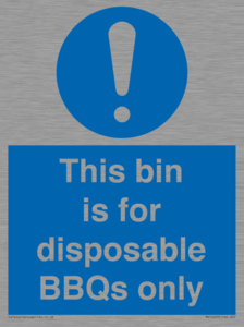 MV10007: This bin is for disposable BBQs only