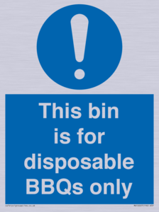MV10007: This bin is for disposable BBQs only