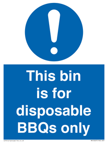 MV10007: This bin is for disposable BBQs only