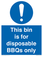 MV10007: This bin is for disposable BBQs only