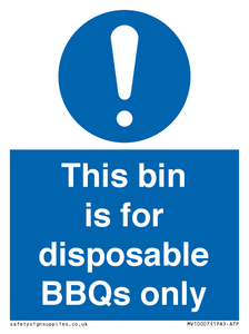 MV10007: This bin is for disposable BBQs only