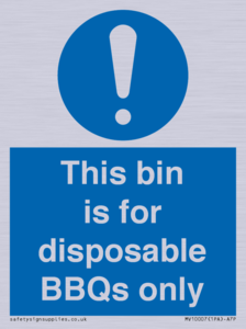 MV10007: This bin is for disposable BBQs only
