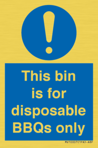 MV10007: This bin is for disposable BBQs only