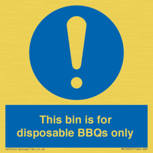 MV10007: This bin is for disposable BBQs only