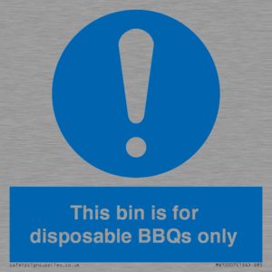 MV10007: This bin is for disposable BBQs only