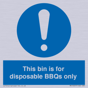 MV10007: This bin is for disposable BBQs only