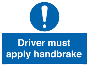 MV10047: Driver must apply handbrake