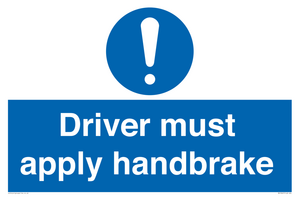 MV10047: Driver must apply handbrake