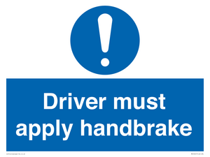 MV10047: Driver must apply handbrake