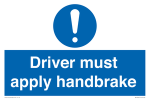 MV10047: Driver must apply handbrake