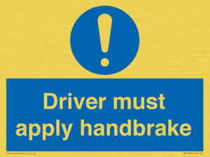 MV10047: Driver must apply handbrake