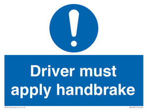 MV10047: Driver must apply handbrake