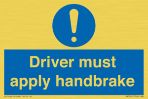 MV10047: Driver must apply handbrake