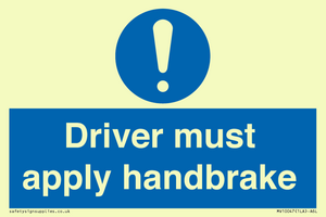 MV10047: Driver must apply handbrake