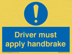 MV10047: Driver must apply handbrake