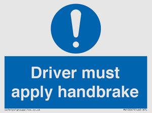 MV10047: Driver must apply handbrake