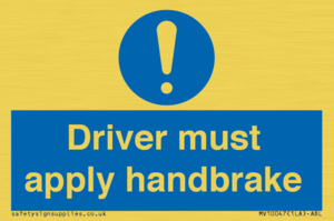 MV10047: Driver must apply handbrake