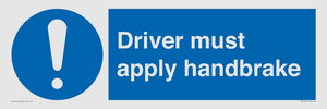 MV10047: Driver must apply handbrake