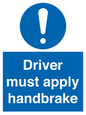 MV10047: Driver must apply handbrake