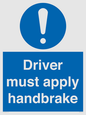MV10047: Driver must apply handbrake