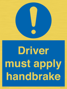 MV10047: Driver must apply handbrake