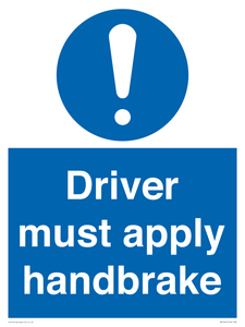 MV10047: Driver must apply handbrake