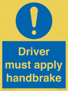 MV10047: Driver must apply handbrake