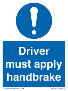 MV10047: Driver must apply handbrake