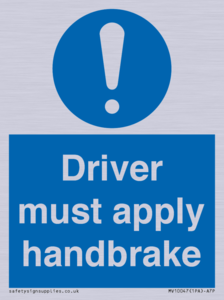 MV10047: Driver must apply handbrake