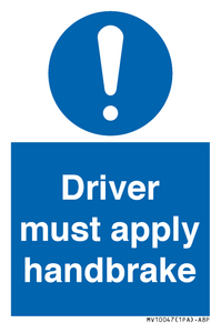MV10047: Driver must apply handbrake