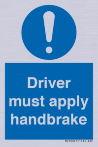 MV10047: Driver must apply handbrake