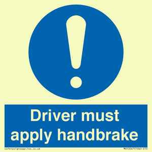 MV10047: Driver must apply handbrake